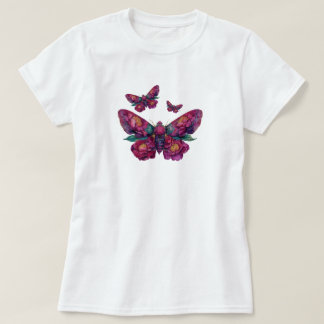 Livsglad blommig mal T-shirt