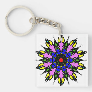 Livsglad blomster-mandala