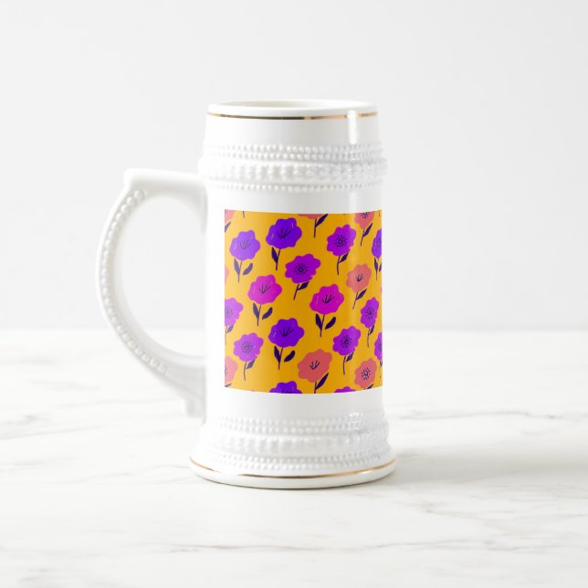 Livsglad blomsterdesign sejdel (Vänster)
