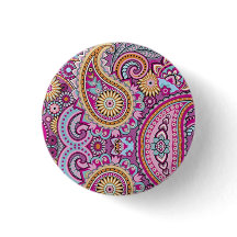 Livsglad Boho Paisley Blommönster | Färgrik Konst