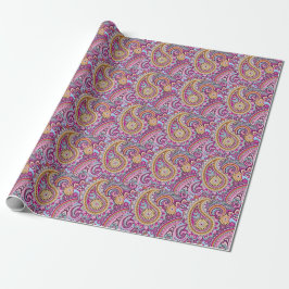 Livsglad Boho Paisley Blommönster | Färgrik Konst Presentpapper