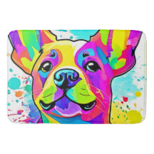 Livsglad fransk Bulldog-valpkunst