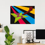 Livsglad gitarr med geometriska ränder poster<br><div class="desc">Ge energi och färg åt ditt utrymme med denna abstrakta gitarrposter som har djärva geometriska linjer och livfulla toner. Perfekt för musikälskare, heminredning, studior eller kreativa arbetsplatser, detta moderna konstverk tillför en slående fokuspunkt till alla rum. Idealiskt för fans av samtida design och musikinspirerad väggkonst.</div>
