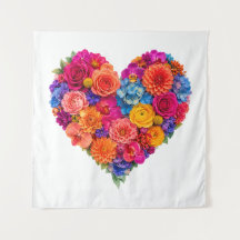 Livsglad hjärtformad blomsterarrangemang i vacker