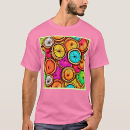 Livsglad Kokosskiva Abstrakt Design T Shirt