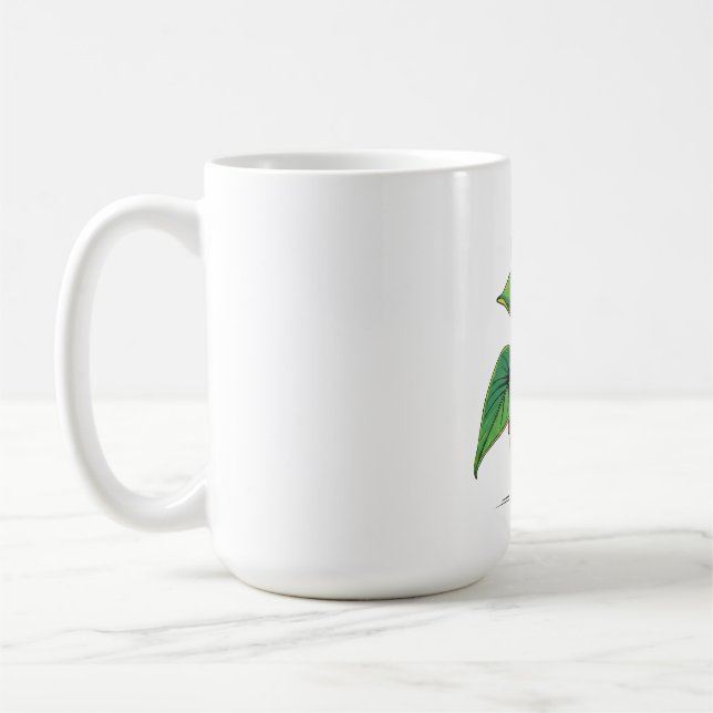 Livsglad krukväxt i popkonststil kaffemugg (Vänster)