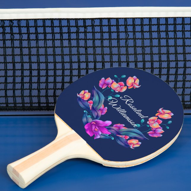 Livsglad orkidébukett - Personlig med namn Pingisracket (Insitu)