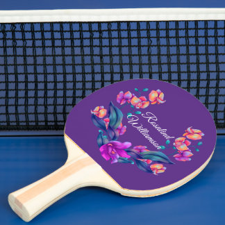 Livsglad orkidébukett - Personlig med namn Pingisracket