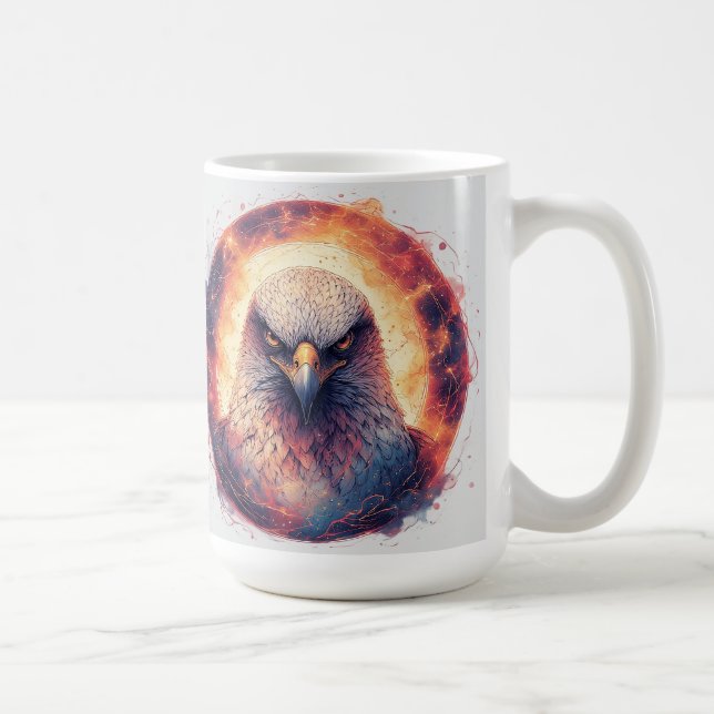Livsglad Örn Konstverk Kaffemugg (Höger)