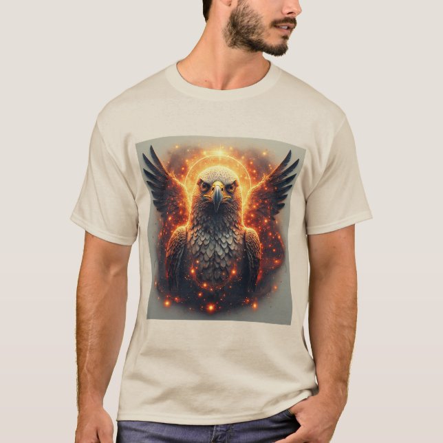Livsglad Örn Konstverk T Shirt (Framsida)