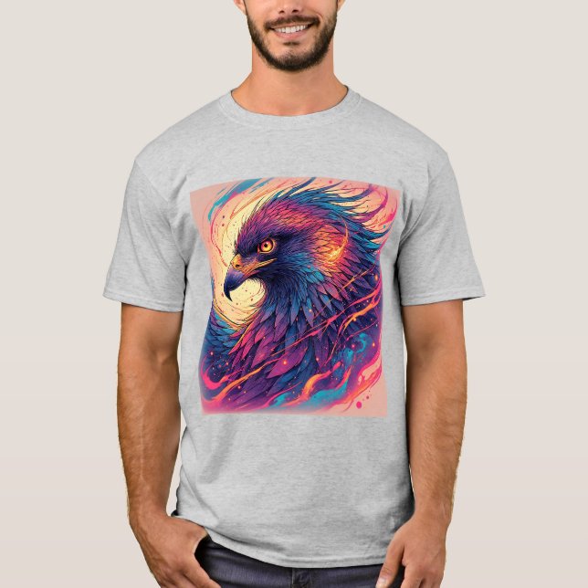 Livsglad Örn Konstverk T Shirt (Framsida)