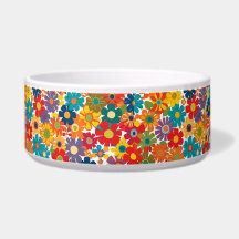 Livsglad Retro 60-tals Tusensköns Blommakt Mønster