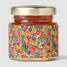 Livsglad Retro 60-tals Tusensköns Blommakt Mønster