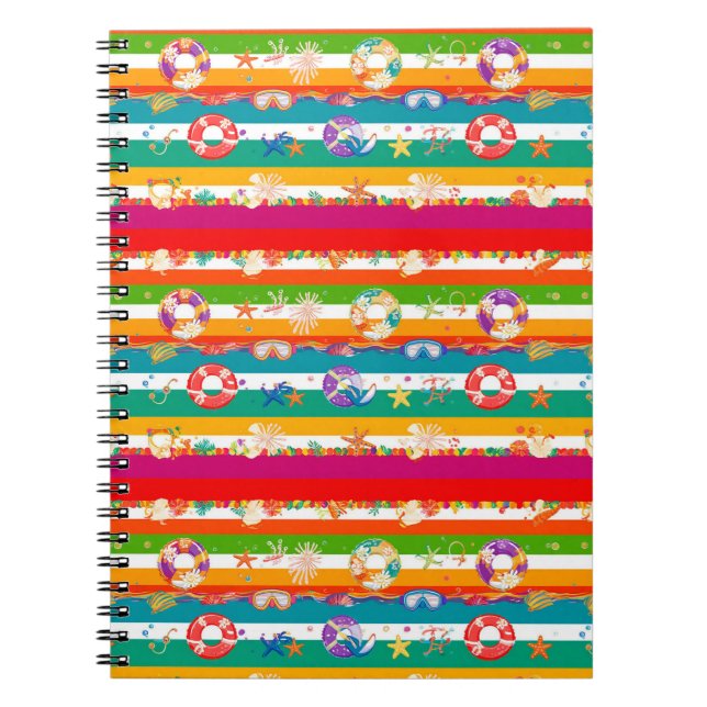 Livsglad sommar strand tema design anteckningsbok (Framsidan)