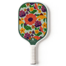 Livsglad Trädgårdsblomma Pickleball-Paddle