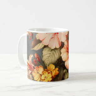 Livsglad Vintage Blomsterarrangemang Kaffemugg