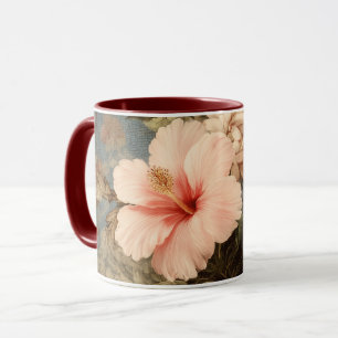 Livsglad Vintage Blomsterarrangemang Mugg