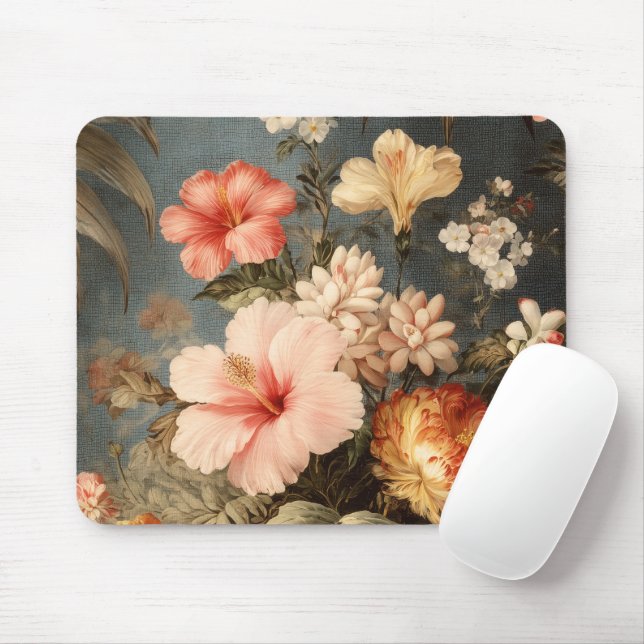 Livsglad Vintage Blomsterarrangemang Musmatta (Med mus)