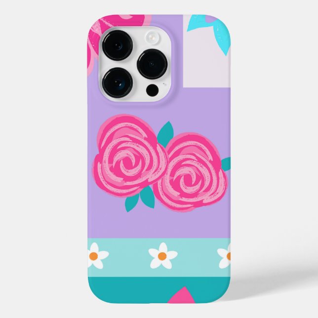 Livsglada blommande blommor design (Baksida)