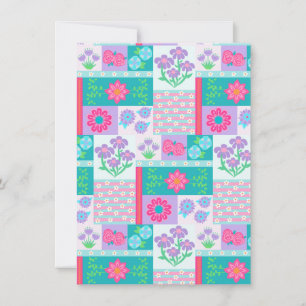 Livsglada blommande blommor design inbjudningar