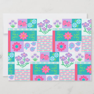 Livsglada blommande blommor design inbjudningar