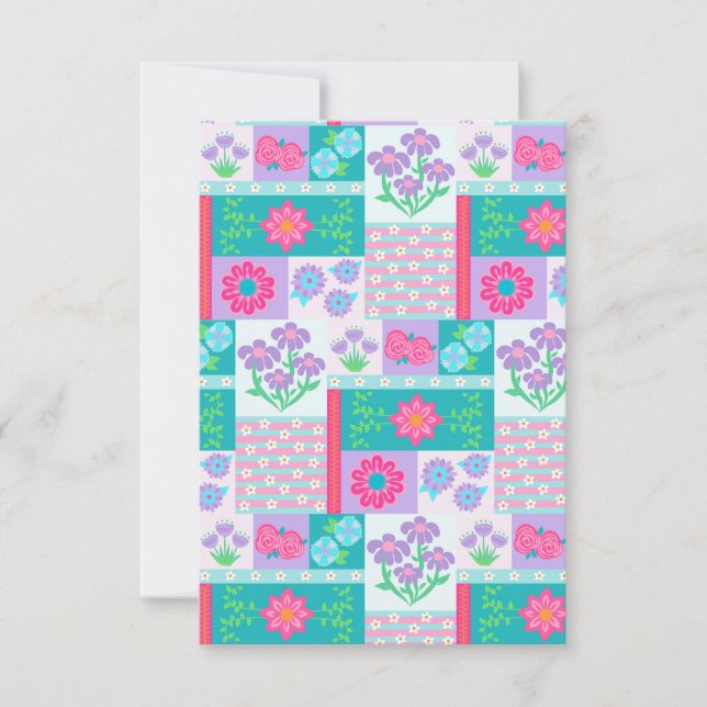 Livsglada blommande blommor design OSA kort (Framsida)