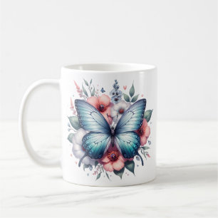 Livsglada fjärilsblommig bukett Art-96283 Kaffemugg