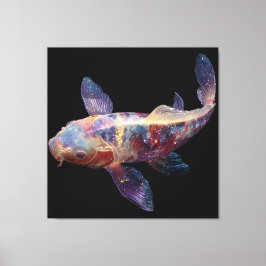 Livsglada Galaxy Koi Canvastryck