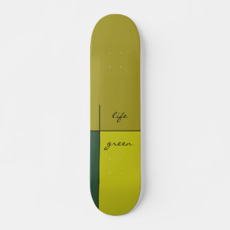 livsgrön, syra, citron och mossigt abstrakt konst mini skateboard bräda 18,5 cm