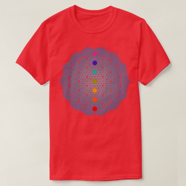 Livsköldpaddans blomma 2 t shirt (Design framsida)