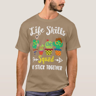 Livskompetens Squad Funny Cactus Team Life Skills  T Shirt