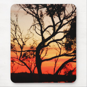 Livskonst: Sunset Nature Silhouette Mousepad Musmatta