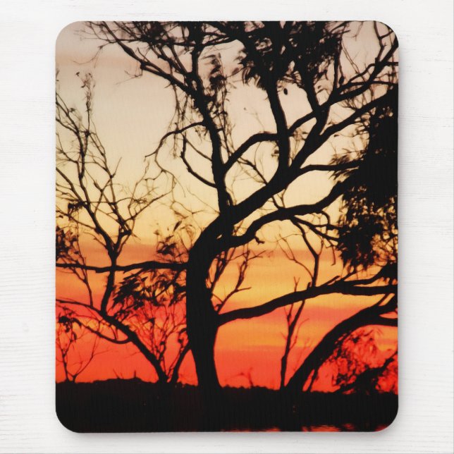 Livskonst: Sunset Nature Silhouette Mousepad Musmatta (Framsidan)