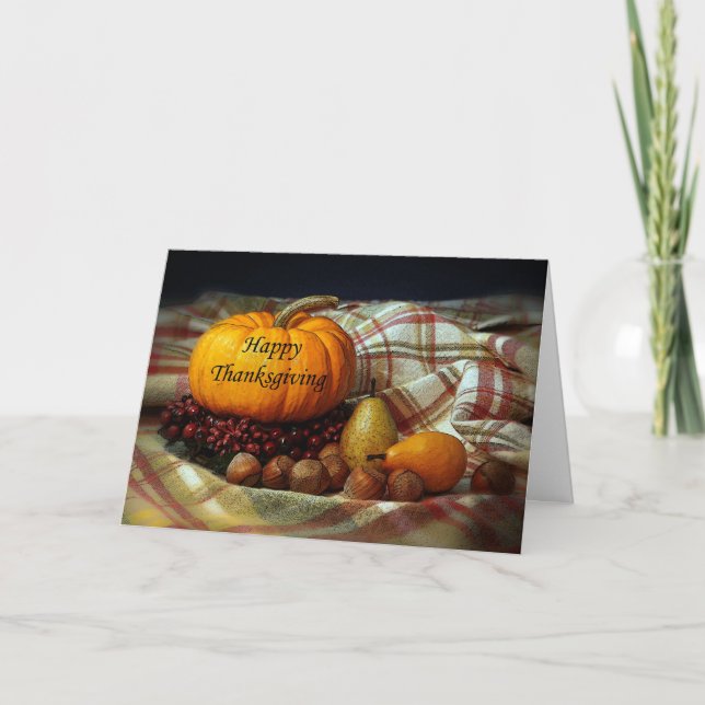 Livskort för thanksgiving fortfarande helgkort (Framsida)