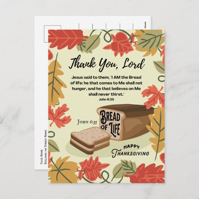 LIVSLÄDAN happy thanksgiving Helg Vykort (Fram/baksida)