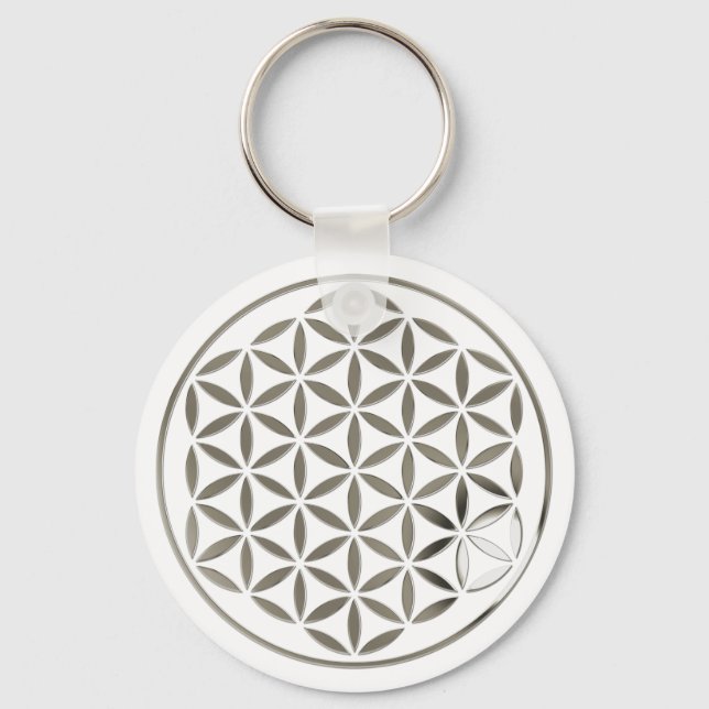 Livslängd 1 - Silver frimärke Nyckelring (Framsida)