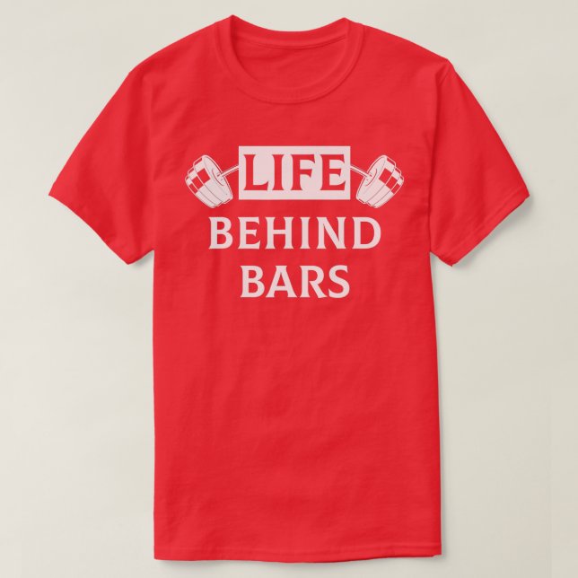 Livslängd bakom Pub Funny Humor Fitness Weight Lif T Shirt (Design framsida)