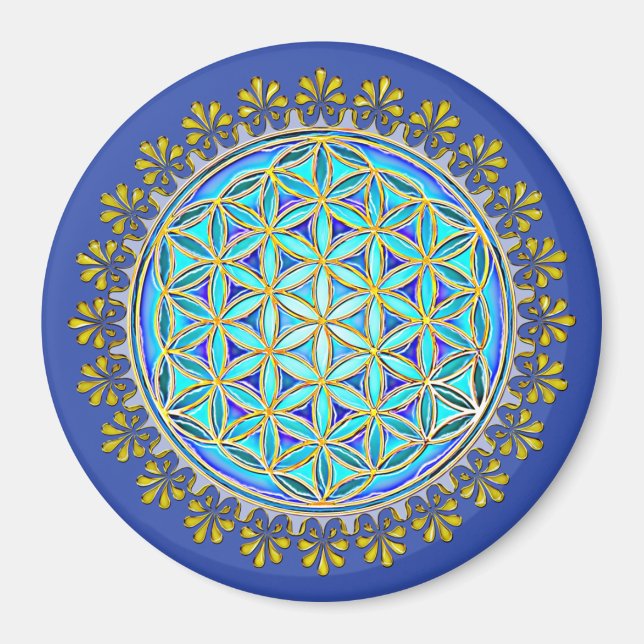 Livslängd - Blommar av Vintage 1 Magnet (Framsidan)