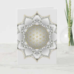 Livslängd - Blommarna Mandala 1 Kort