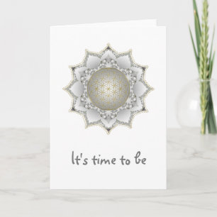 Livslängd - Blommarna Mandala 1 Kort