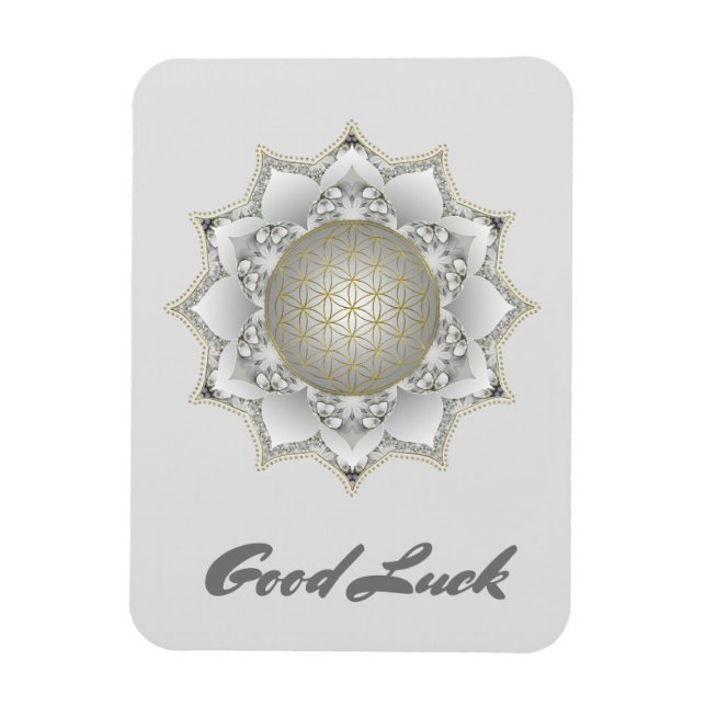 Livslängd - Blommarna Mandala 1 Magnet (Vertikal)