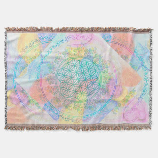 Livslängd/Blume des Lebens - kärlek hjärtan Mysfilt