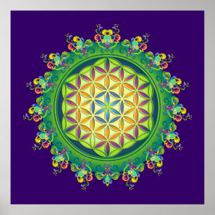 Livslängd/Blume des Lebens Poster