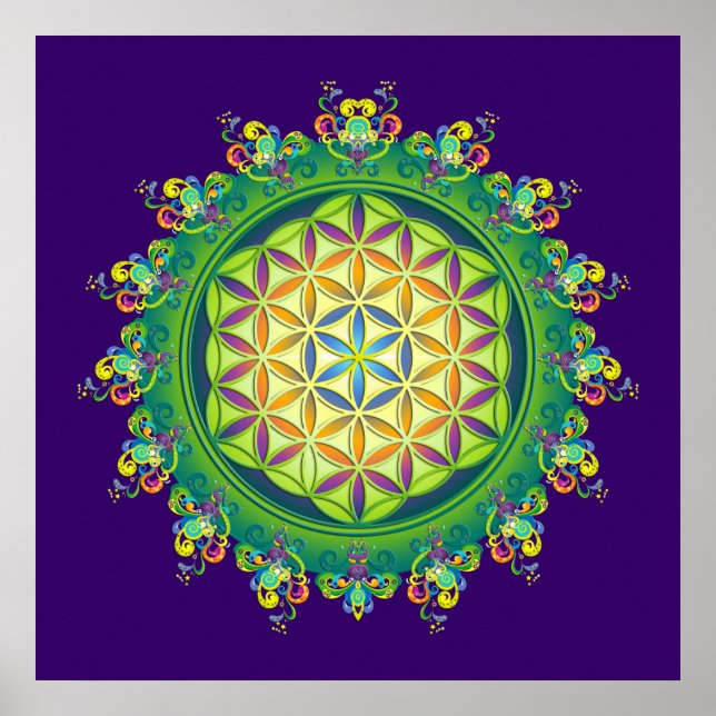 Livslängd/Blume des Lebens Poster (Framsidan)