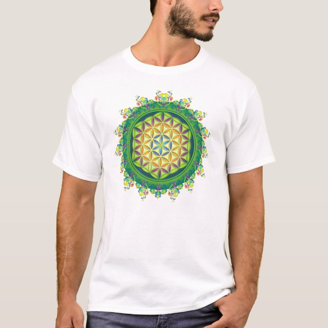 Livslängd/Blume des Lebens T-shirt (Framsida)