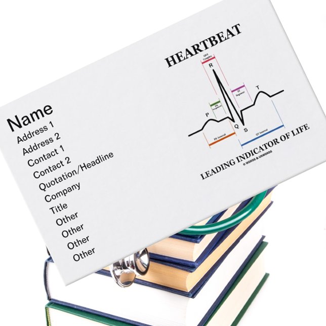 Livslängd (EKG/EKG) Visitkort (Customizable medical attitude biz card for anyone with a heartbeat!)