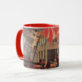 Livslängd för en brandman, Vintage-brandbrand i fö Mugg