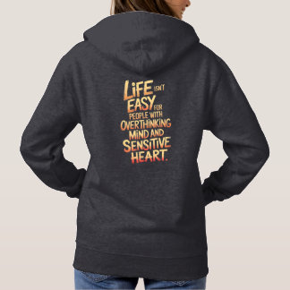Livslängd för övertänkare och känslig hjärtdesign t shirt