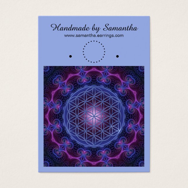 Livslängd - Fractal Mandala Square II Visitkort (Framsidan)