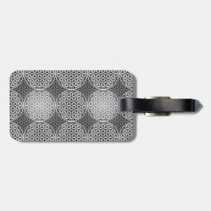 Livslängd - frimärke mönster - grått bagagebricka
